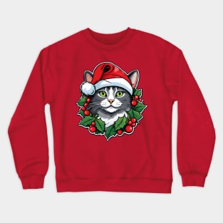 Meow-rry Catmas Coolness Crewneck Sweatshirt